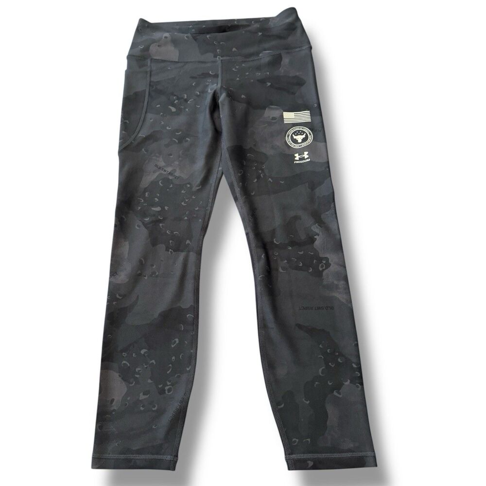 Under Armour Project Rock Heatgear Compression Camo Leggings Women’s Size M
